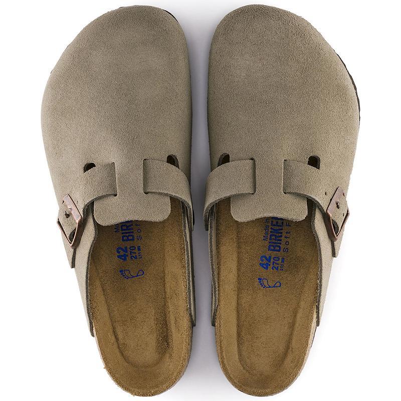 Boston Birkenstock Soft Footbed Semisove Damske Siva Hnede | SK 233FDN